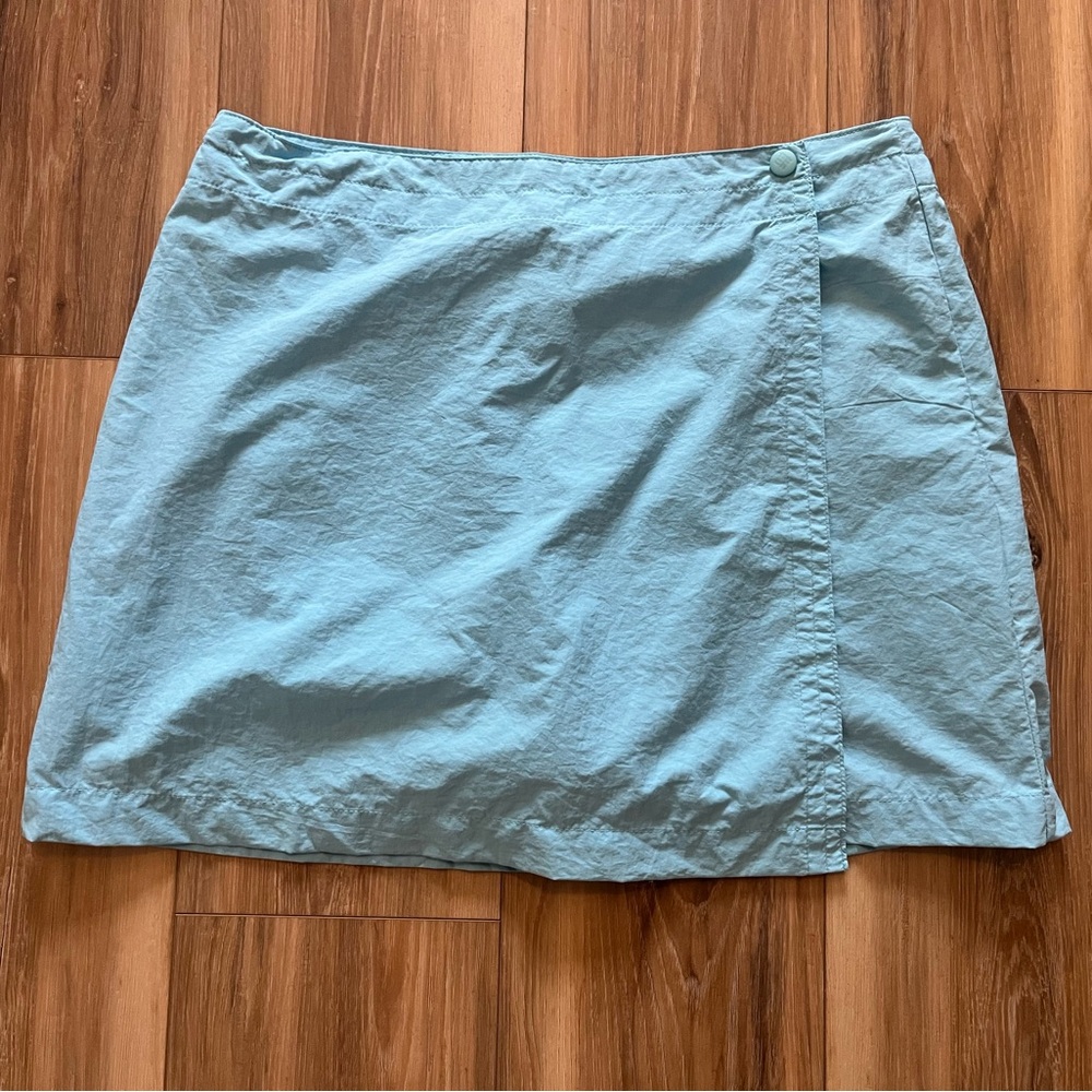 Columbia Omni-Shield Convertible Skort Skirt Shorts Blue Tropical Women's 10
